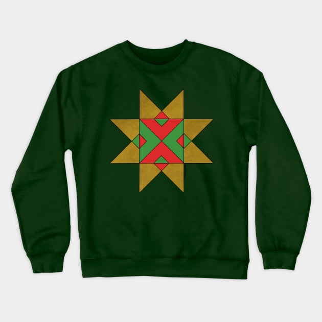 Lincolnshire Auseklis Witch Mark Red and Green Crewneck Sweatshirt by AzureLionProductions